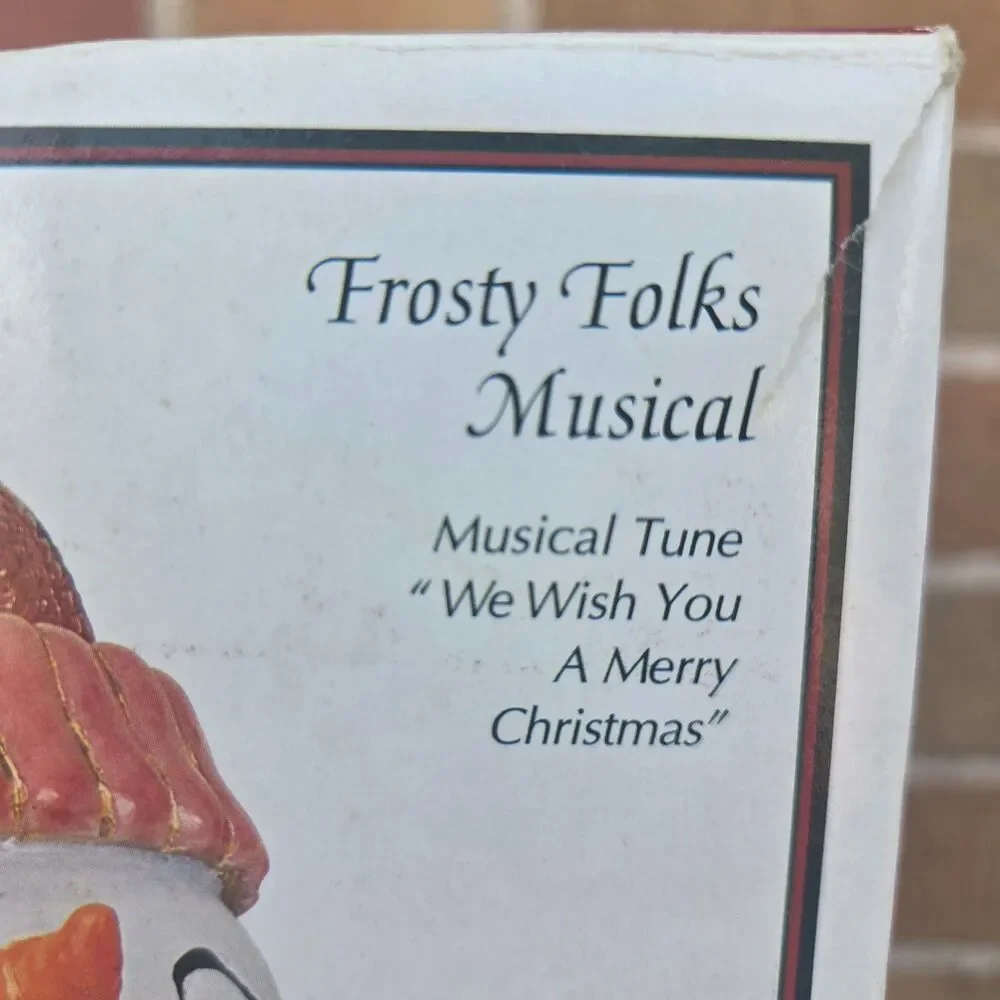 Fitz & Floyd Frosty Folks Musical Snowmen We Wish You Merry Christmas w/ Box